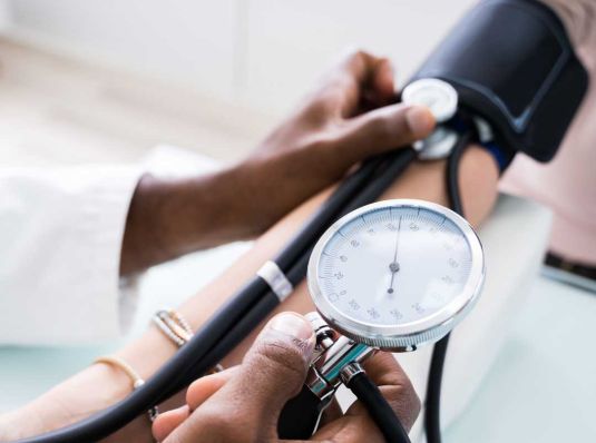 Patient Getting Blood Pressure Tested